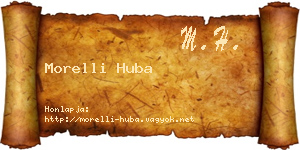 Morelli Huba névjegykártya